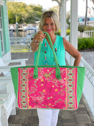 STAR SHELL PINK TOTE