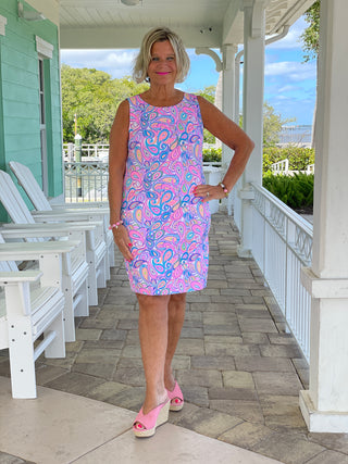 CAROLINA PAISLEY SHIFT DRESS