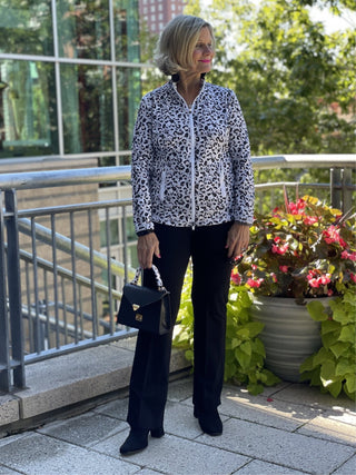 SNOW LEOPARD FULL ZIPPER - Cathys Place