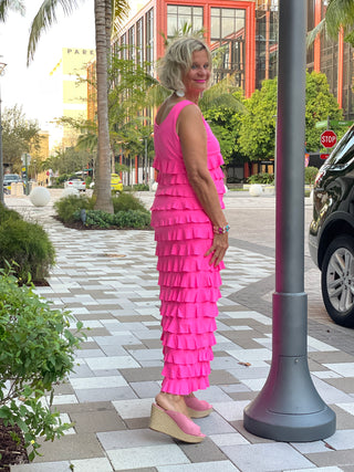 HOT PINK CHA CHA MAXI DRESS