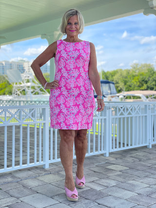 PINK LANE SHIFT DRESS