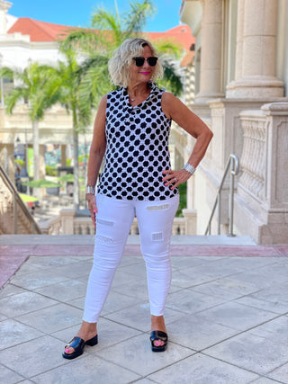 TINSLEY SLEEVELESS RUFFLE - Cathys Place