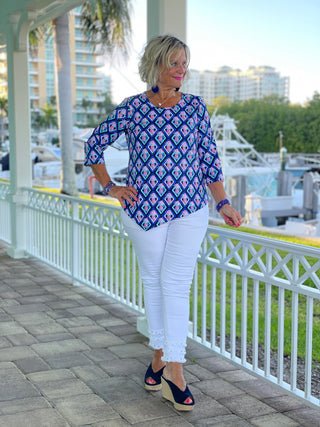 PINEAPPLE VACA ASYMMETRIC TOP