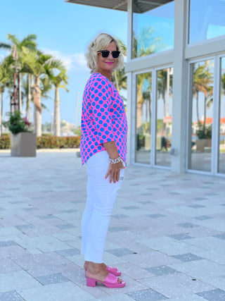 PINK SPADE ASYMMETRIC TOP - Cathys Place