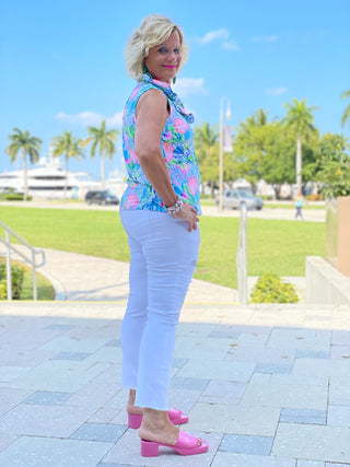 SEASHELL BEACH SLEEVELESS RUFFLE