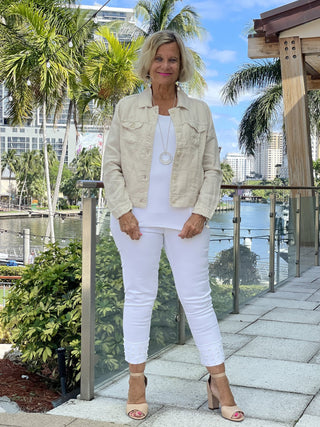 KEY WEST STONE LINEN JACKET