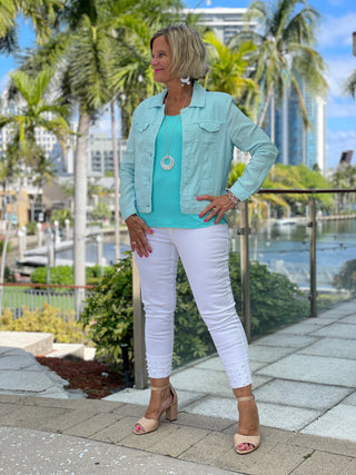 KEY WEST BLUE LINEN JACKET