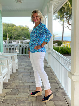 BAHAMA BLUE TURTLE V NECK