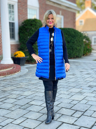 LULU-B COBALT PUFFER VEST