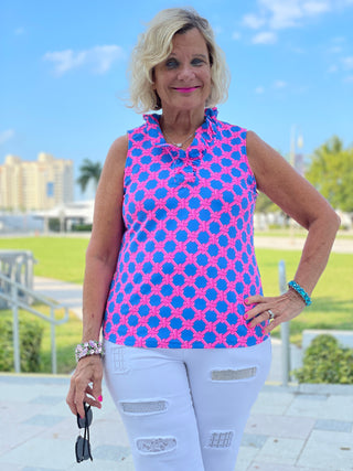 PINK SPADE SLEEVELESS RUFFLE - Cathys Place