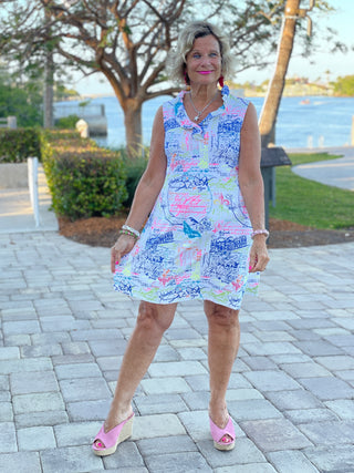 POST CARDS OF LOVE RUFFLE DRESS - Cathys Place