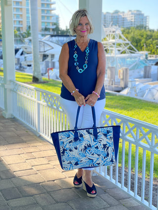 ISLAND BLUE TOTE