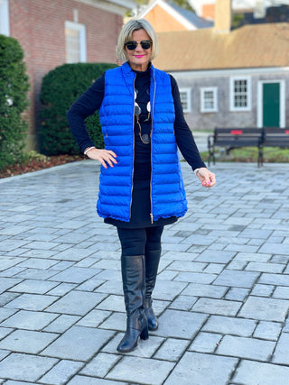 LULU-B COBALT PUFFER VEST