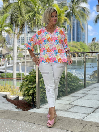 PALM BEACH GARDEN BELL SLEEVE