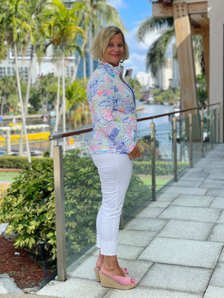 POSTCARDS OF LOVE FULL ZIPPER JACKET - Cathys Place