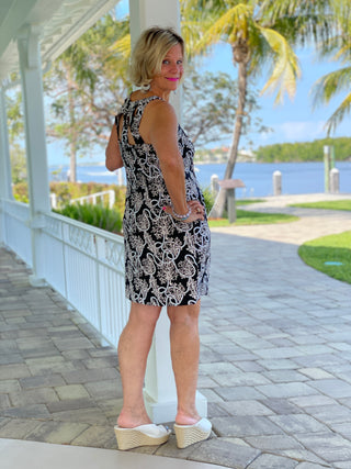 NAUTICAL LANE HALTER DRESS - Cathys Place