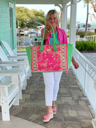 STAR SHELL PINK TOTE
