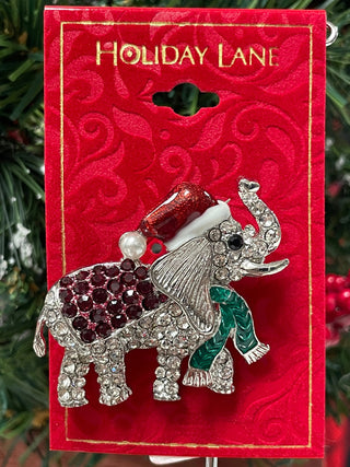 HOLIDAY ELEPHANT PIN - Cathys Place