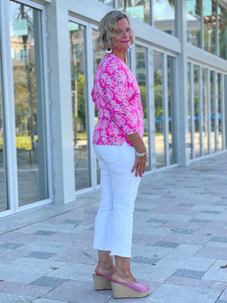PINK LANE V-NECK TOP - Cathys Place