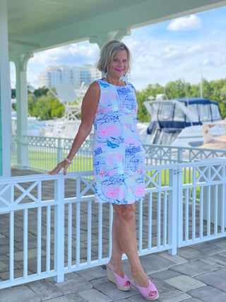 POST CARDS OF LOVE SHIFT DRESS - Cathys Place