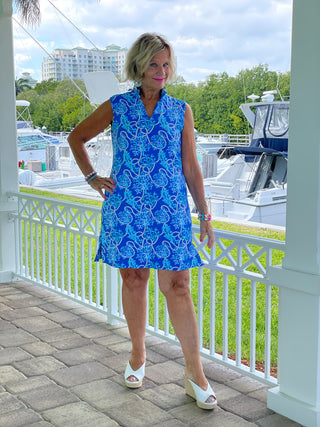 AQUA LANE COLLAR DRESS - Cathys Place