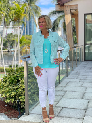 KEY WEST BLUE LINEN JACKET