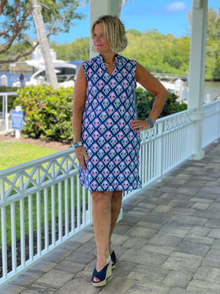 PINEAPPLE VACA COLLAR DRESS