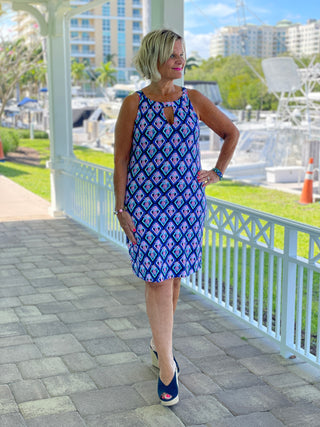 PINEAPPLE VACA KEYHOLE DRESS