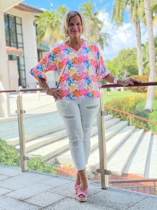 PALM BEACH GARDEN BELL SLEEVE