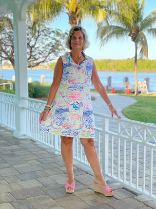 POST CARDS OF LOVE RUFFLE DRESS