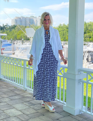 BRIGHTEN BLUE KEYHOLE MAXI