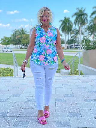 SEASHELL BEACH SLEEVELESS V