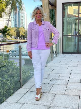 KEY WEST LINEN LILAC JACKET