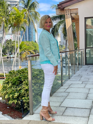 KEY WEST BLUE LINEN JACKET