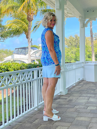 POWDERED BLUE SKORT