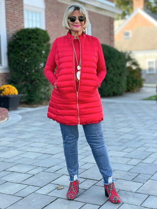 LULU-B RED PUFFER VEST