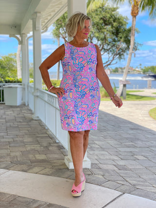 CAROLINA PAISLEY SHIFT DRESS